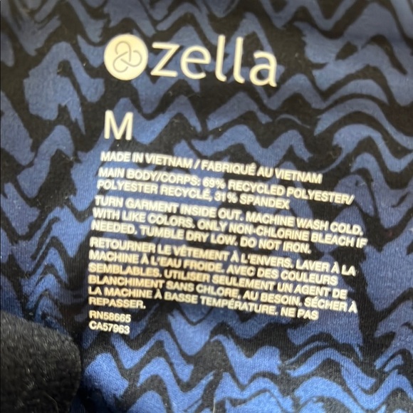 Zella (Nordstrom) Navy Patterned Workout Jumpsuit M - Picture 2 of 5